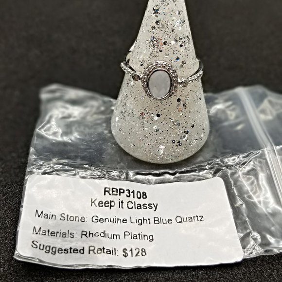 Quartz Ring Blue Size 9 Ring Bomb Party - Picture 3 of 3